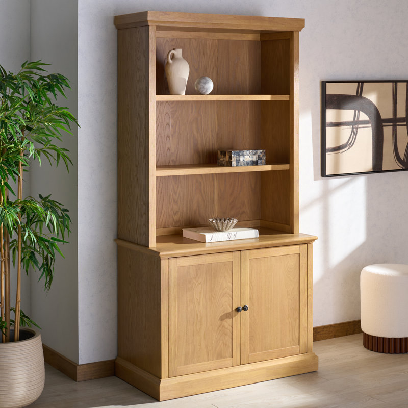 Haylina 4 Shelf Wood Bookcase, Natural
