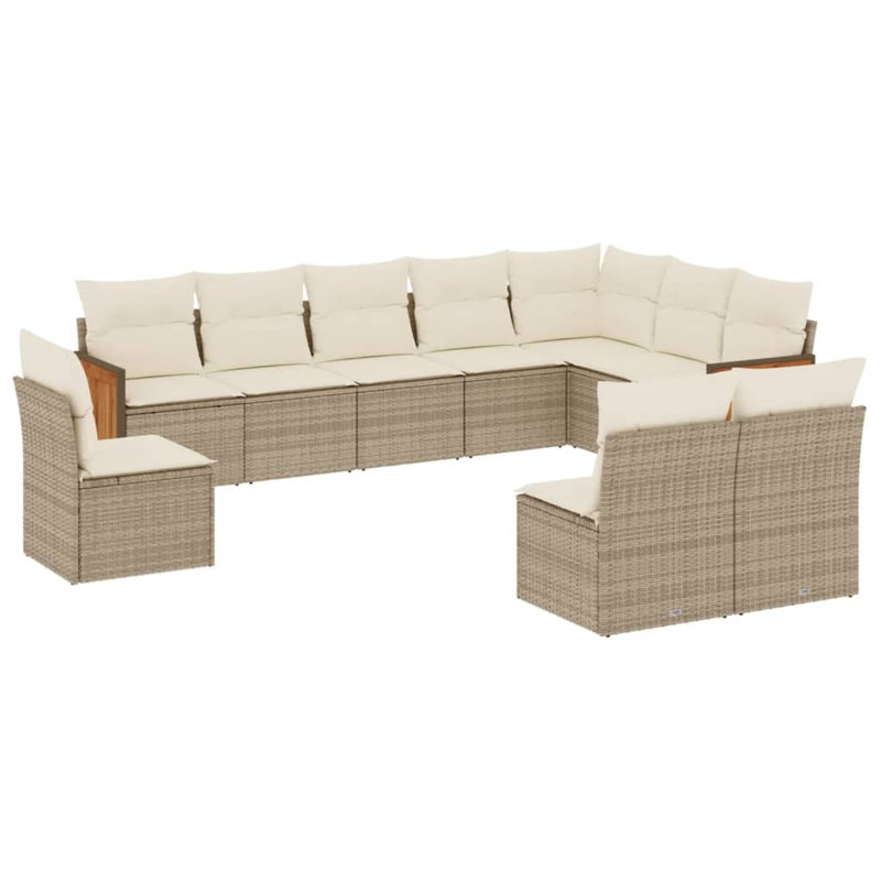 Ensemble de canapé de jardin Vidaxl PE