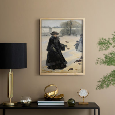 Vintage Portrait Print C Framed Print - Solid Wood