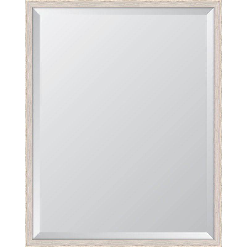 Miroir d'appoint Agapi, 23,75 po x 29,75 po, Blanc délavé