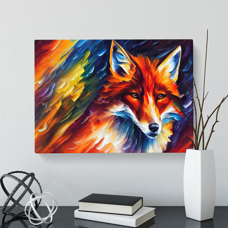 Fox Painting Vol.5 Abstract - Wrapped Canvas, 50cm H x 76cm W x 3cm D