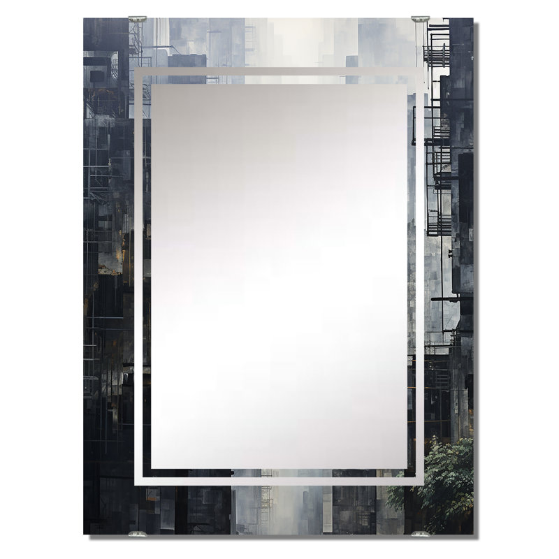 Fewell - Grand miroir mural gratte-ciel MIR142125, 40 po x 30 po