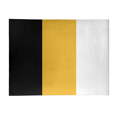 Tapis noir/jaune