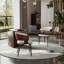 Leather Dining Chairs Upholstered Soft Padded Seat Side Chairs Armchairs For Kitchen Dining Living Room-1583313253