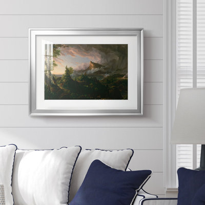 The Course of Empire: The Savage State-Thomas Cole-Framed Print with Mat and glass-1834
