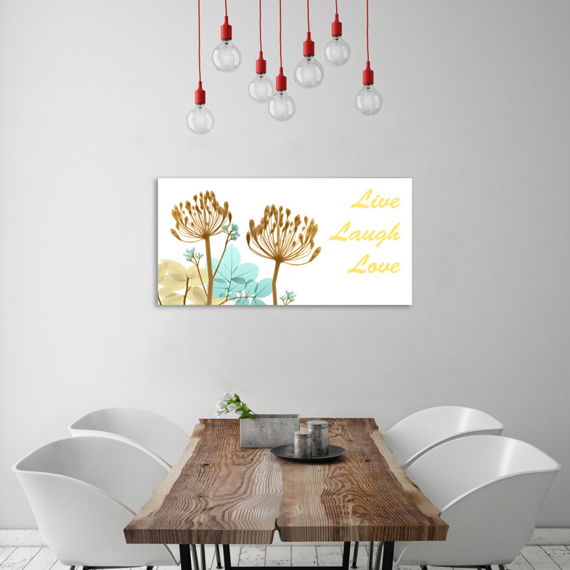 Live Laugh Love 2 - Wrapped Canvas Print, 30 cm H x 61 cm W