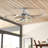 Corbelle 48" Retractable Blade Ceiling Fan with Light and Remote, Modern Fandelier Ceiling Fan, Patented Design Technology, Stronger Thicker Blades, Chrome-1222627608