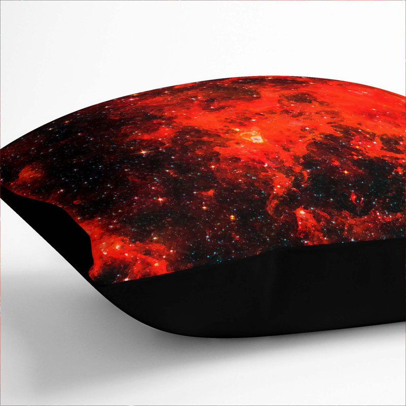 Square Throw Cushion, 55cm H x 55cm W x 20cm D, Black