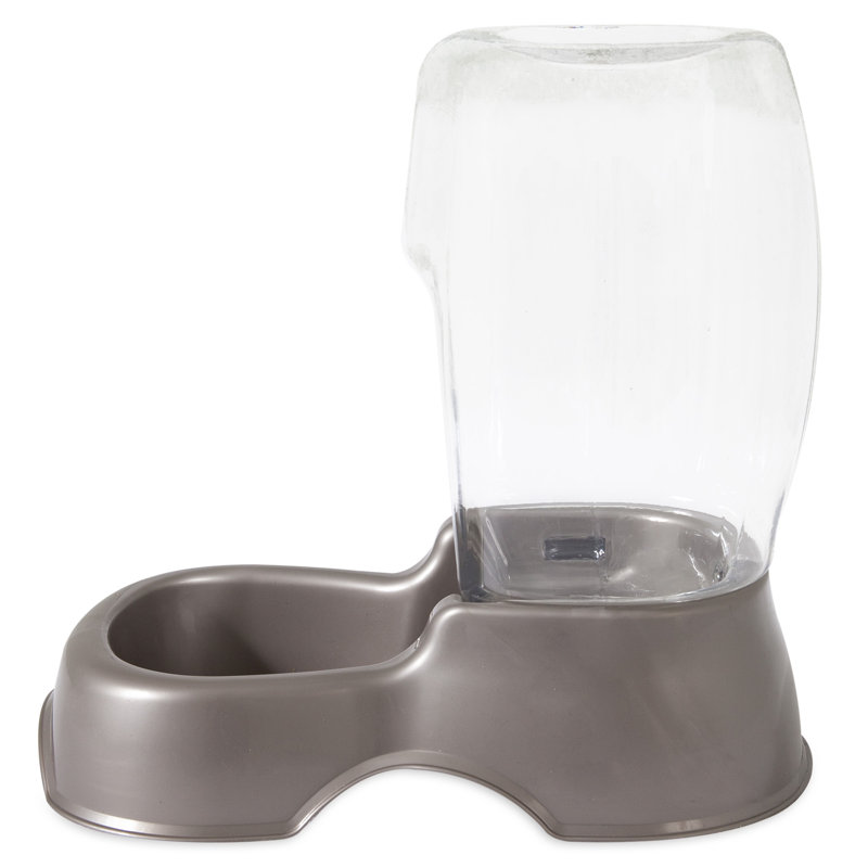 Pearl Tan Small Plastic Gravity Water Dispenser for Pets