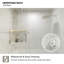 60 po Susurrus X P 56 po Porte de baignoire coulissante H en demi-cadre avec verre transparent en nickel brossé-107613018