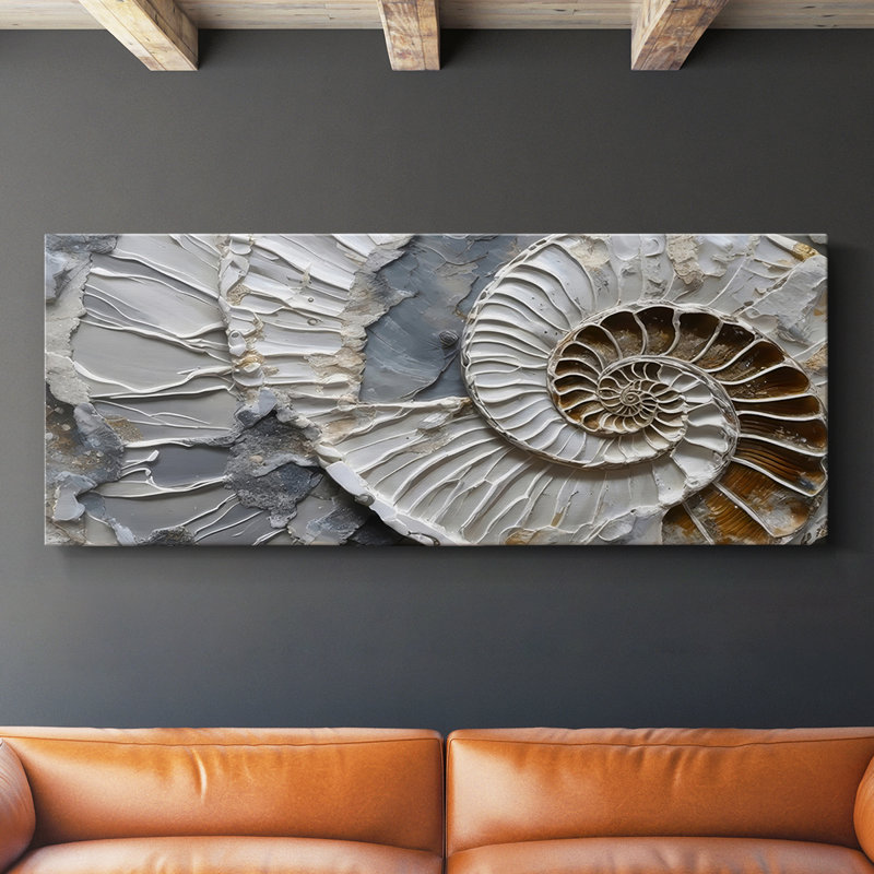 Plaster Dreams V- Toile tendue avec châssis - Prêt à accrocher, H 20 po x l 50 po