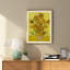Tournesol, art mural 8 x 10 pouces, impression sur toile encadrée en bois noir inspirée par Van Gogh-1849282235-1849282236