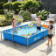 Outsunny Metal Frame Swimming Pool 229 x 160 x 43 cm, Blue