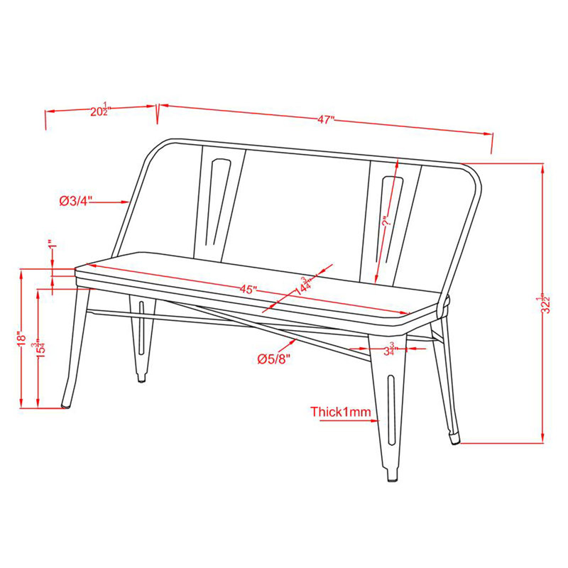 Kreig Bench, White