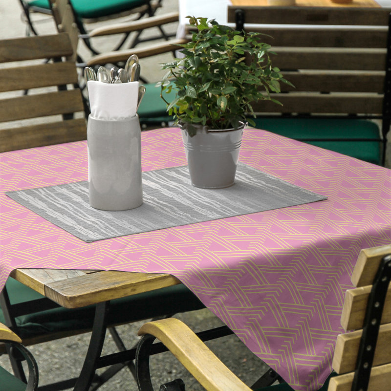 Classic Zig Zag Tablecloth, Pink/Yellow
