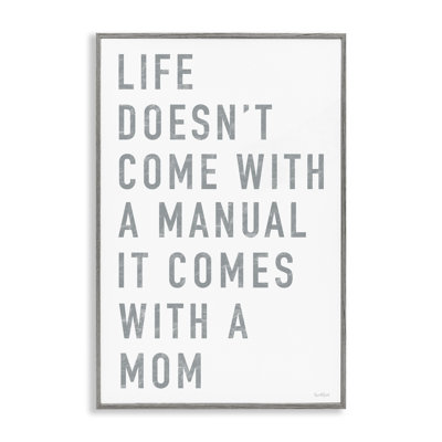 Life Manual Is Mom Framed Giclee, design by Elizabeth Tyndall