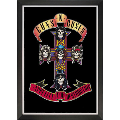 «Guns N 'Roses Appetite For Destruction», reproduction d'art encadrée (33,5 po x 23,5 po)