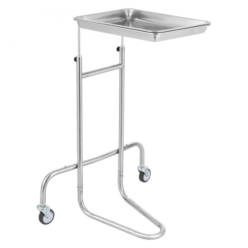 Stainless Steel Lab Cart with Single Tray & 2 Silent Wheels for Lab Clinic, Lab Serving Cart Utility Cart Stainless Steel Medical Cart, Lab Carts with 1 Drawers & Top Tray, Lab Rolling Cart for Lab, Clinic, Hospital, Salon, Office