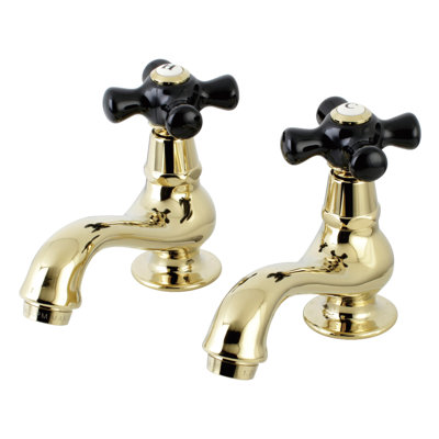 Kingston Brass Duchess Two-Handle Deck Mount Basin Tap Faucet