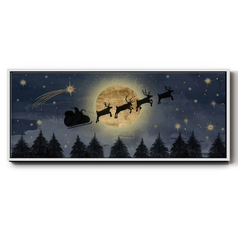 Santas Ride- Framed Canvas, 20" H x 50" W