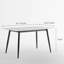 Grande table de salle à manger moderne en pierre avec base métallique solide-1603728394