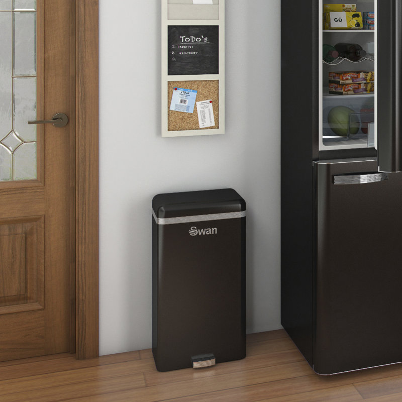 Retro Metal Motion Sensor Kitchen Trash Can - 45L, Blue