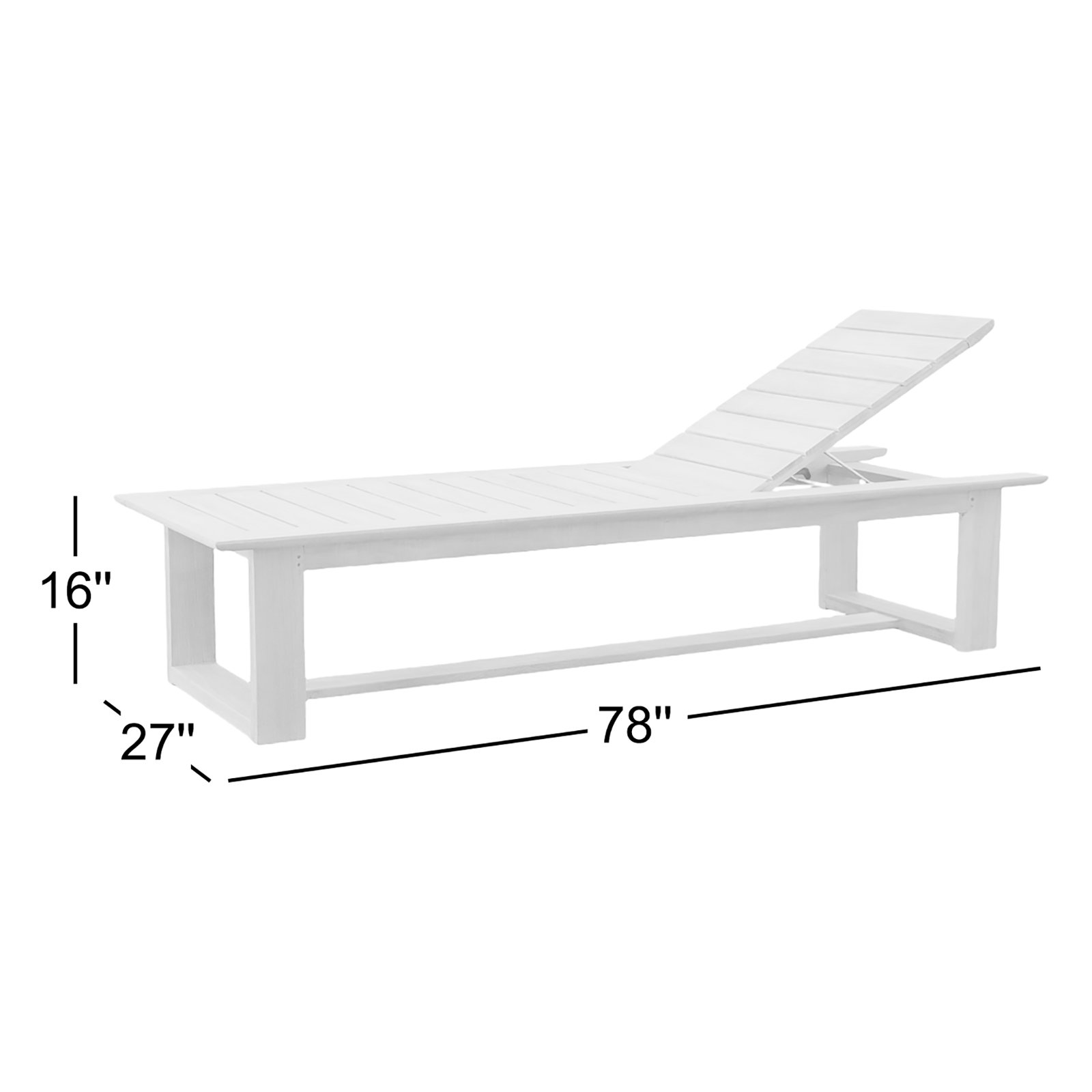 Westminster Teak 27'' Outdoor Chaise Lounge