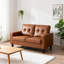 Causeuse double en PU avec accoudoirs