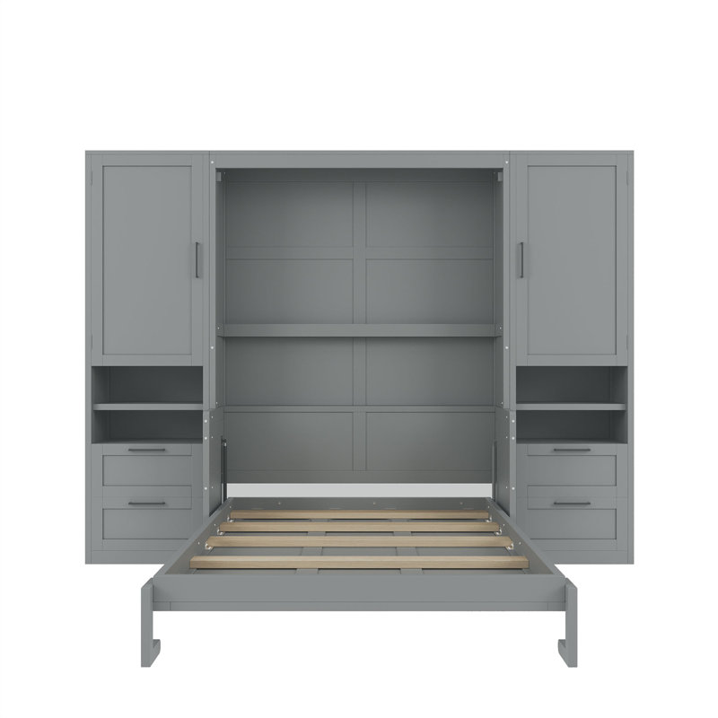 Lit escamotable avec lit escamotable Murphy, gris