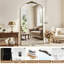 Miroir arqué rétro pleine longueur avec miroirs de plancher sculptés et surdimensionnés pour HomeDecor-33303016-33303021
