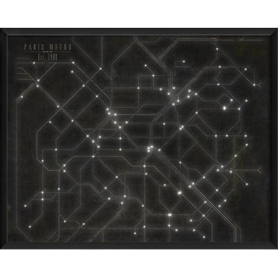 « paris metro metro map », impression encadrée
