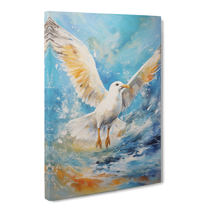 Seagull Expressionism No.2 - No Frame Print, 76cm H x 50cm W x 3cm D