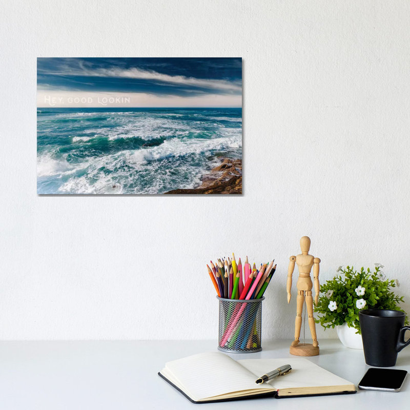 Coucher de soleil sur les falaises de San Diego par Bethany Young, impression sur toile tendue, H 8 po x l 12 po x P 0,75 po
