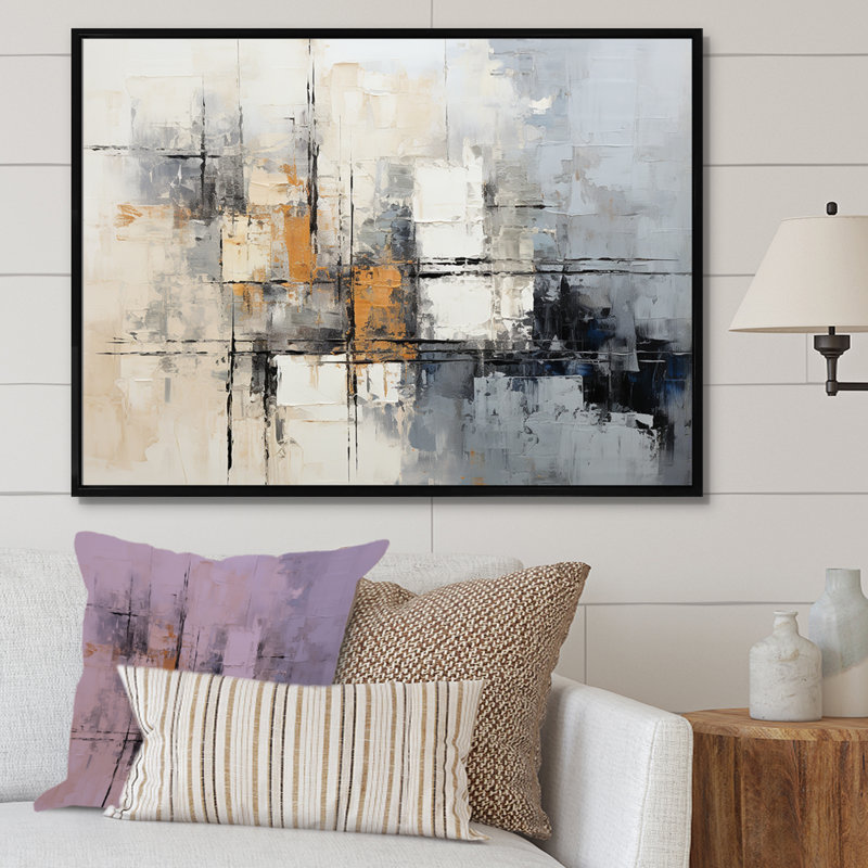 Simple Winter Landscape III sur impression sur toile, Cadre flottant noir, H 16 po x l 32 po