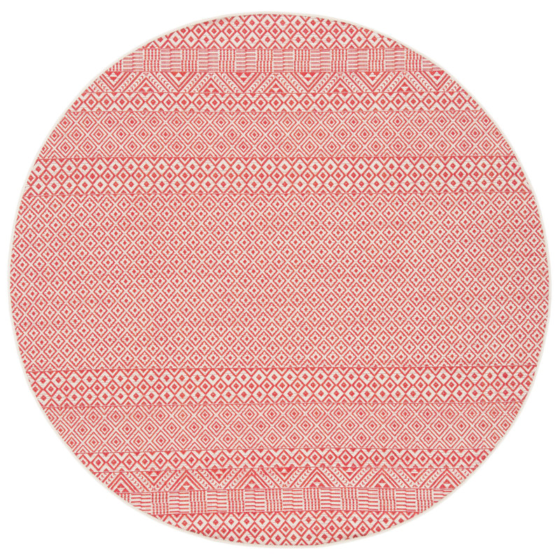 Courtyard Performance Southwestern Indoor/Outdoor Area Rug, Round 6'7"
