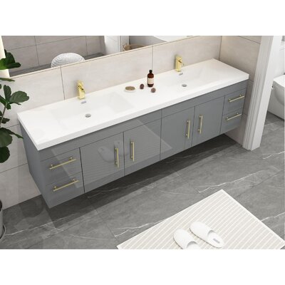 Romer 83"" Double Bathroom Vanity Set -  Wade LoganÂ®, 684A81EB13D740059FCCF1FCF55A132F