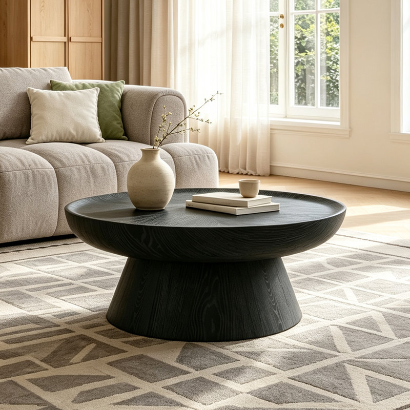 Table basse Mid-Century Modern, Black