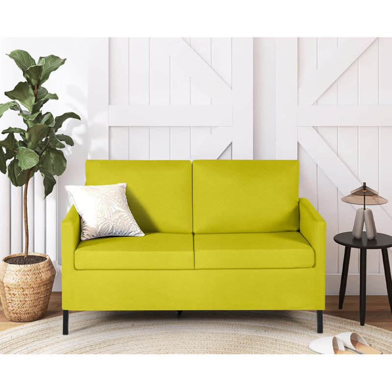 Jimeny Upholstered 50.78'' Sofa, Green