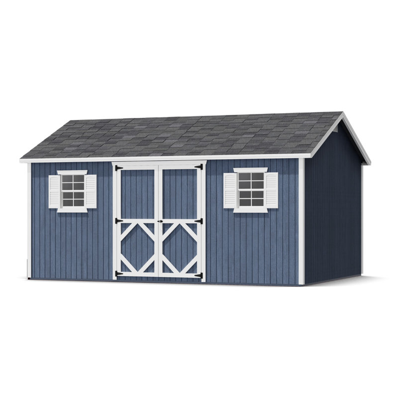 Classic Workshop Outdoor Wood Storage Shed, 12' x 16', No