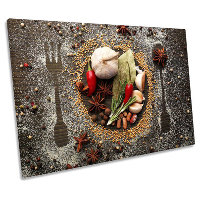 Table Placement Spices Kitchen 1 Piece Wrapped Canvas Wall Art