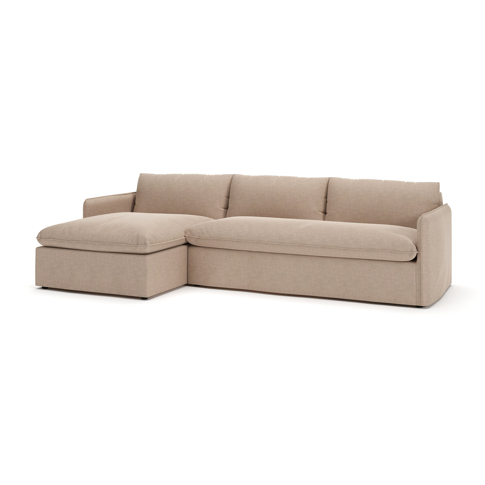 Bellatrix Sectional with Chaise, Conversation Linen Basketweave, Left Hand Facing
