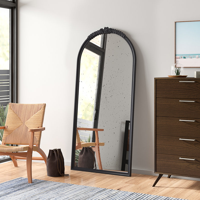 Miroir décoratif Langosta Bingley, Noir, H 65 po x l 29,5 po