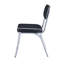 Ensemble de 2 chaises d'appoint rembourrées, noir et chrome