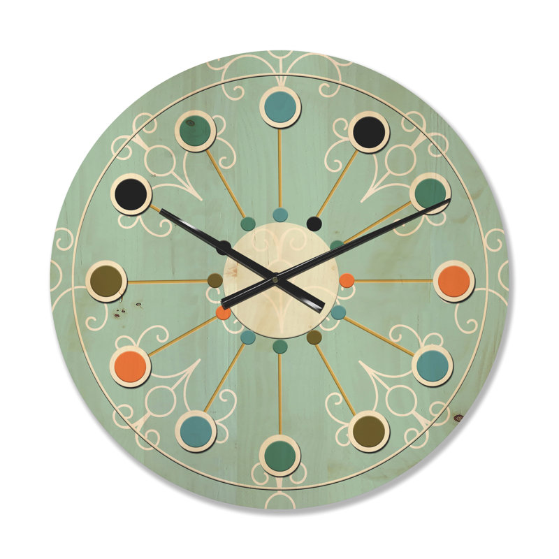 Horloge murale turquoise, Moyen