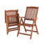 Khanna 2 - Person Acacia Wood Patio Dining Set with Rectangular Table , Cushions Included