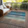 Machine Washable Indoor/Outdoor Xhevrie Blue Rug