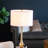 D15x29" Table Lamp With Glass Drum