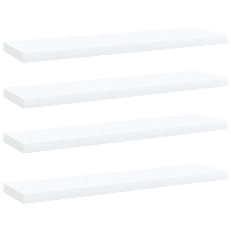 Cunane 1.5 cm H Floating Bookcase, 1.5cm H x 40cm W x 10cm D, White