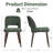 Upholstered Chenille Modern Dining Side Chairs with Solid Wood Legs for Dining Room Set of 2-507314365
