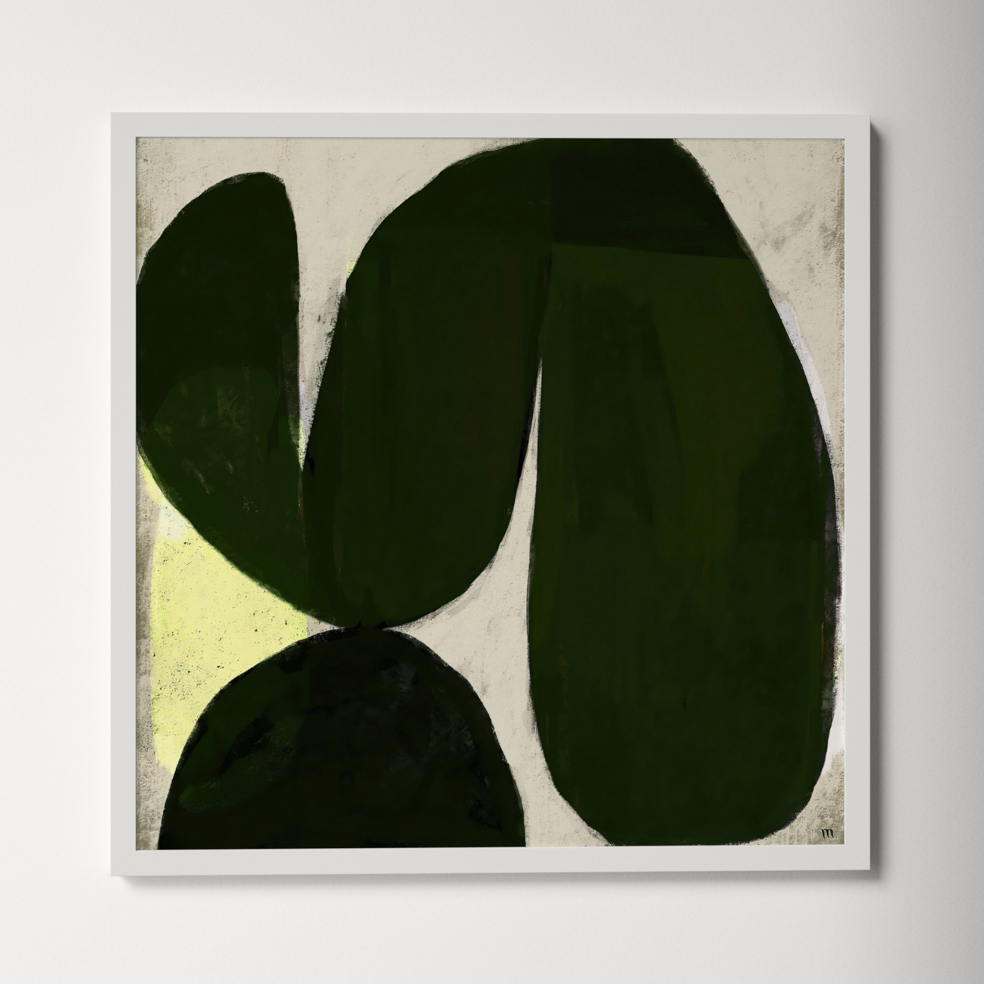 Succulent 7 by StudioM, 36" H x 36" W x 1.25" D, White